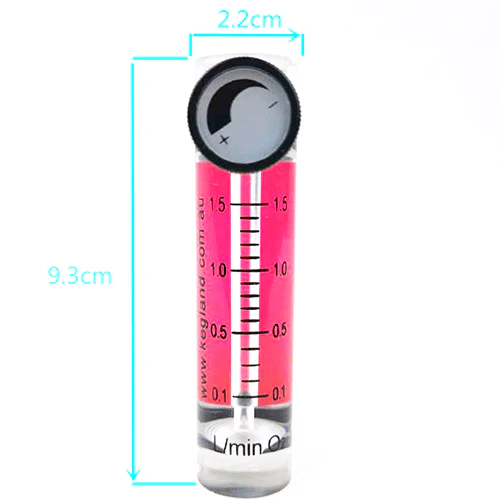 Oxygen flow meter Including duotight - 8mm (5/16) x FFL - Image 3