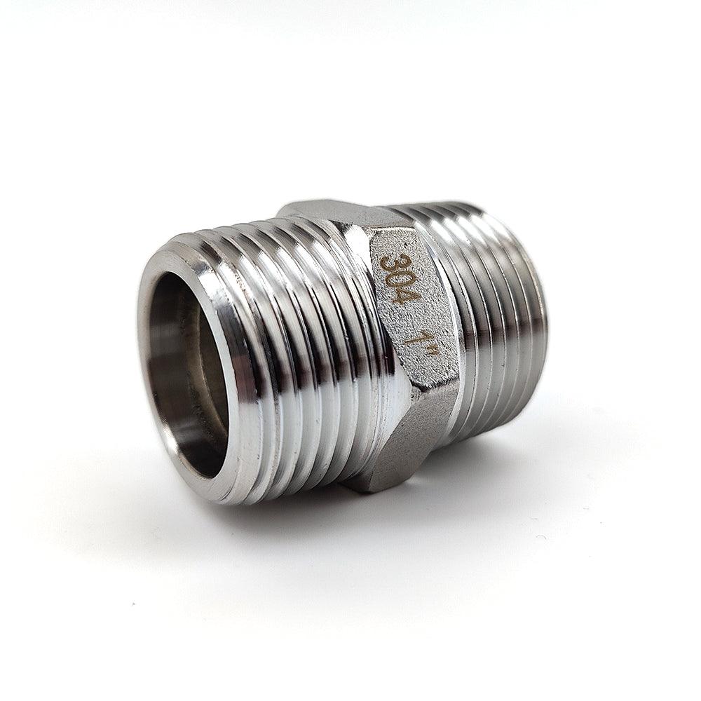 1 Inch BSP Stainless Hex Nipple - Image 2