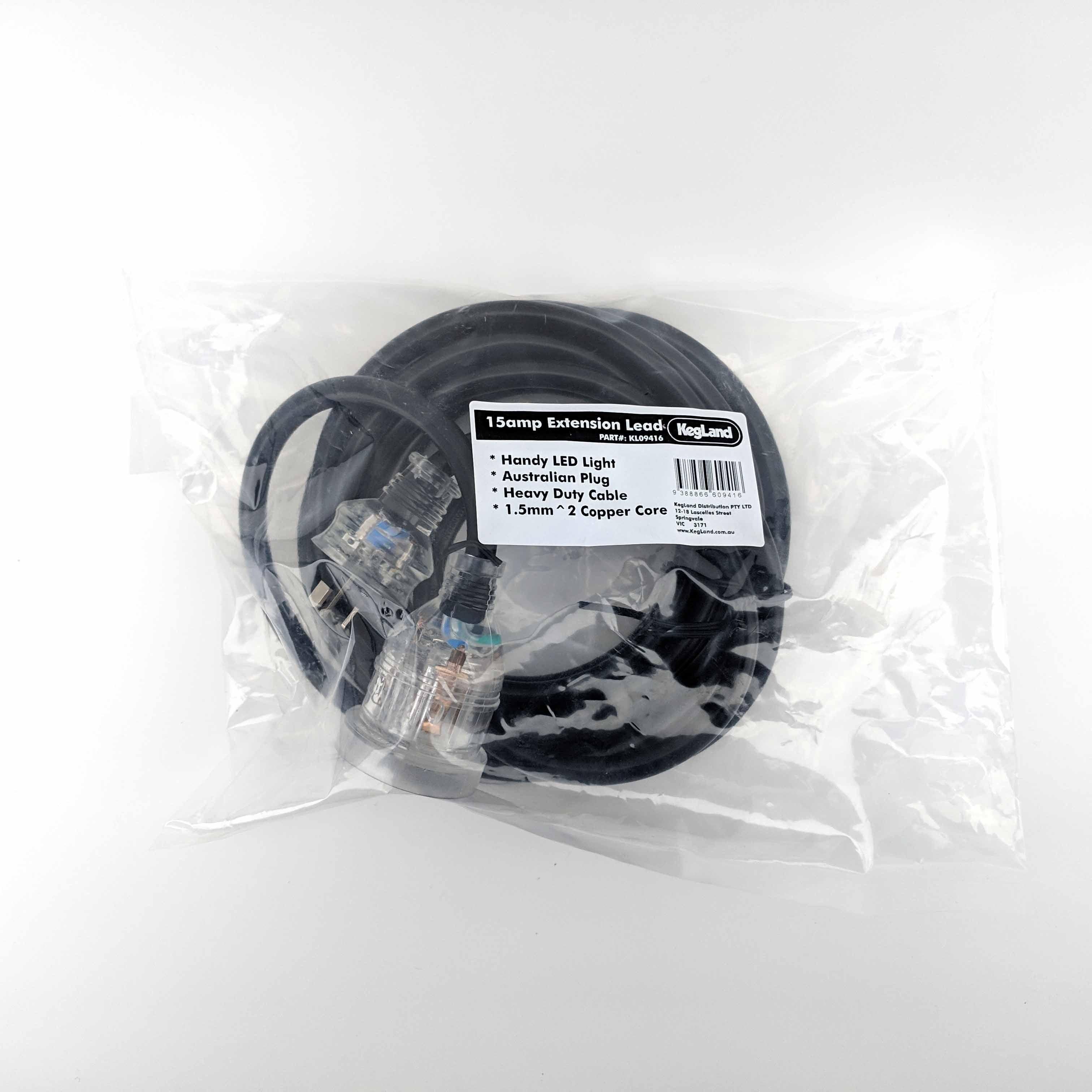 15 amp Extension Lead 5m (with LED Light) (Australian Plug) - Image 3