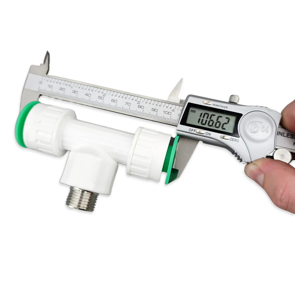 16mm Push In Tee x 1/2 Inch Male (PN1.6) Irrigation / Pneumatic PPR - Image 3