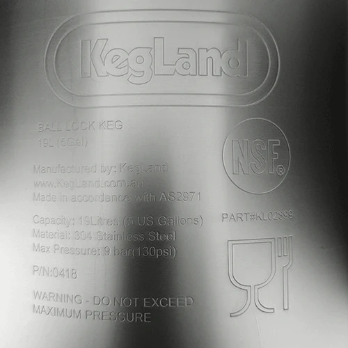 19L Ball Lock Keg with Rubber Base and Handle - NEW - Low2 - Image 5