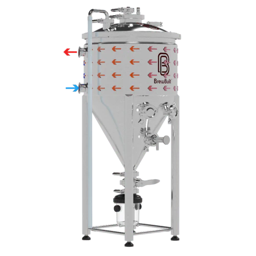 26L BrewBuilt X2 - Jacketed Stainless Steel Conical Unitank Fermenter Kit (7gal) - Image 3