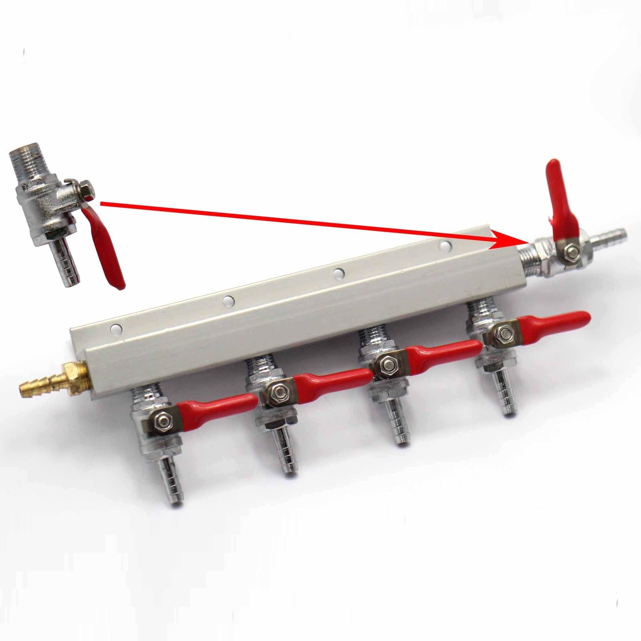 Gas Line Manifold Splitter 3 ways (1/4inch, 6mm Barb) - Image 6
