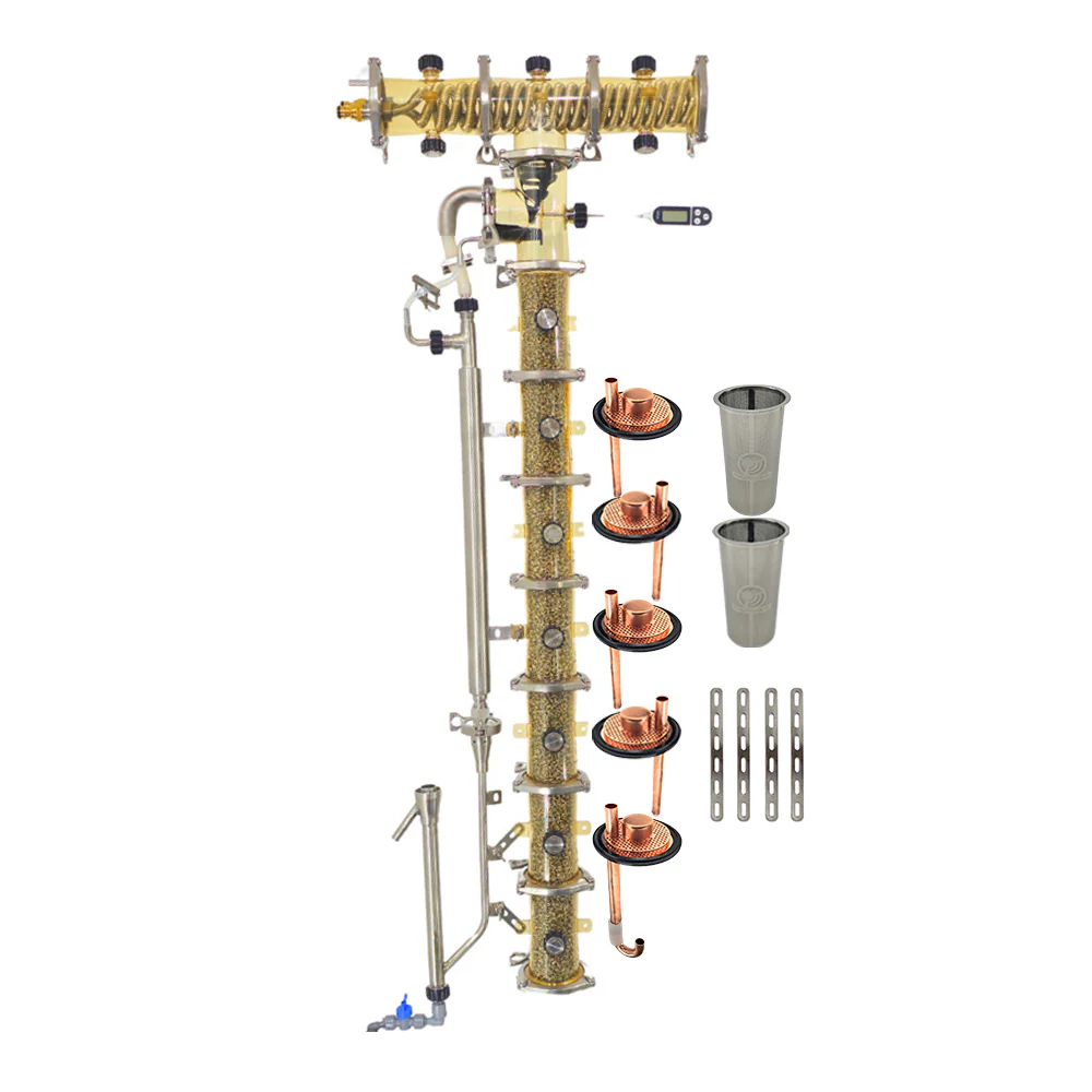 3' PolyPhoenix 7 Azeo / Bubbler Plates / Gin Basket Distillation Mega Kit - Image 2