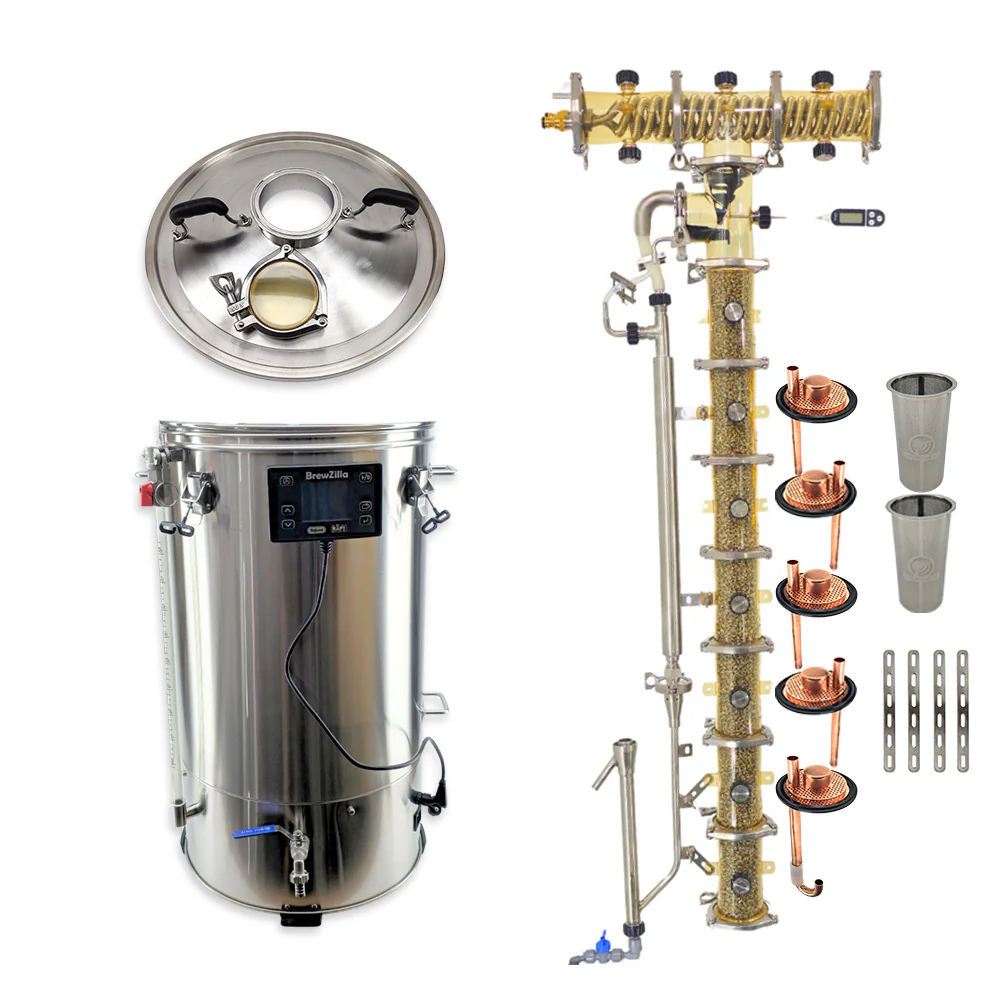 3' PolyPhoenix 7 Azeo / Bubbler Plates / Gin Basket Distillation Mega Kit - Image 4