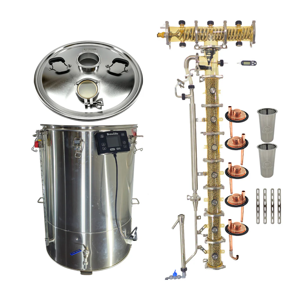 3' PolyPhoenix 7 Azeo / Bubbler Plates / Gin Basket Distillation Mega Kit - Image 5