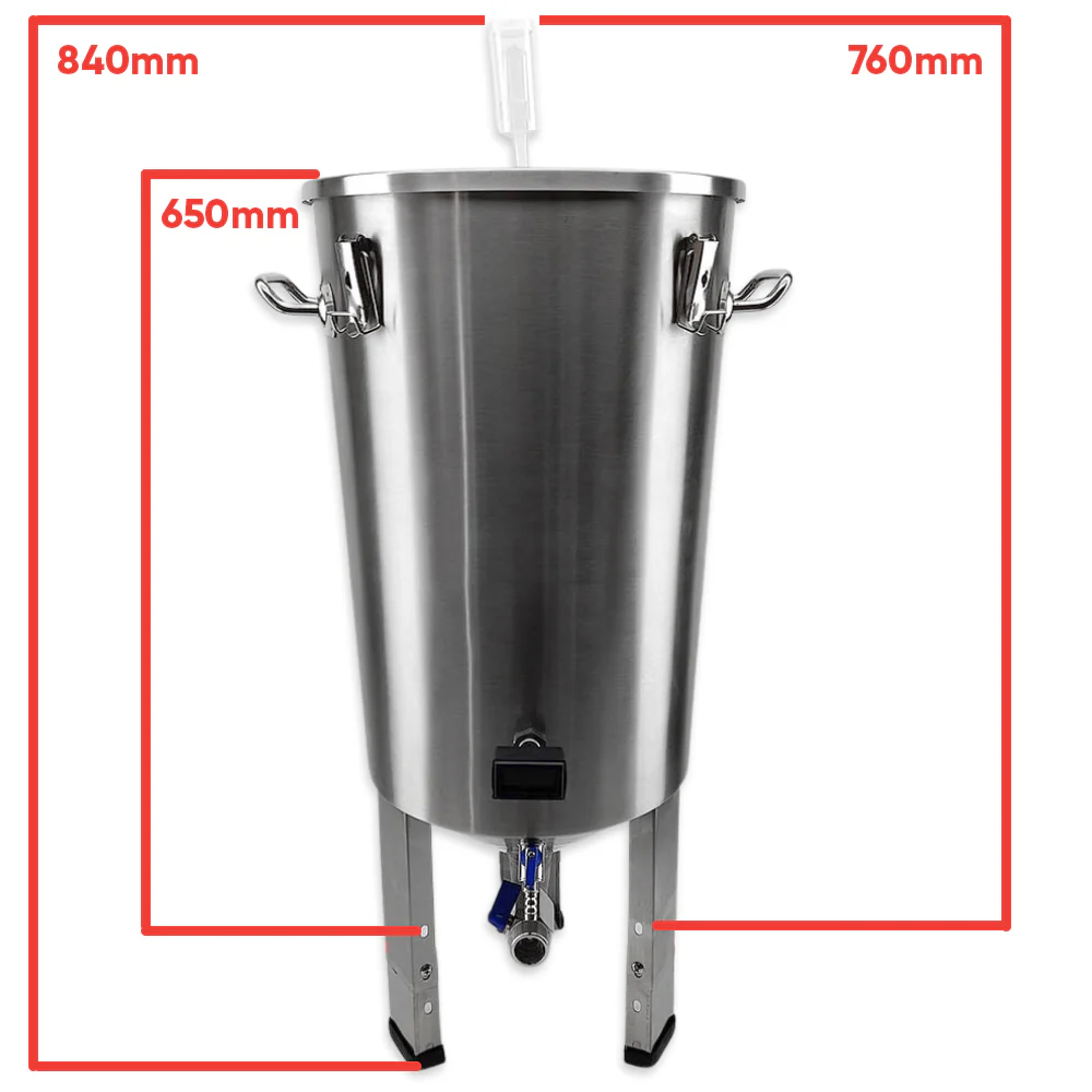 32L Stainless Steel Conical Fermenter - Image 3