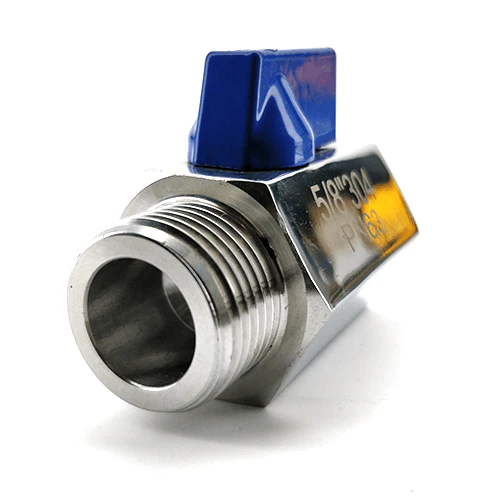5/8 Stainless Ball Valve (Female x Male) for Keg Couplers - Image 3