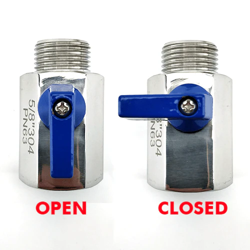 5/8 Stainless Ball Valve (Female x Male) for Keg Couplers - Image 4