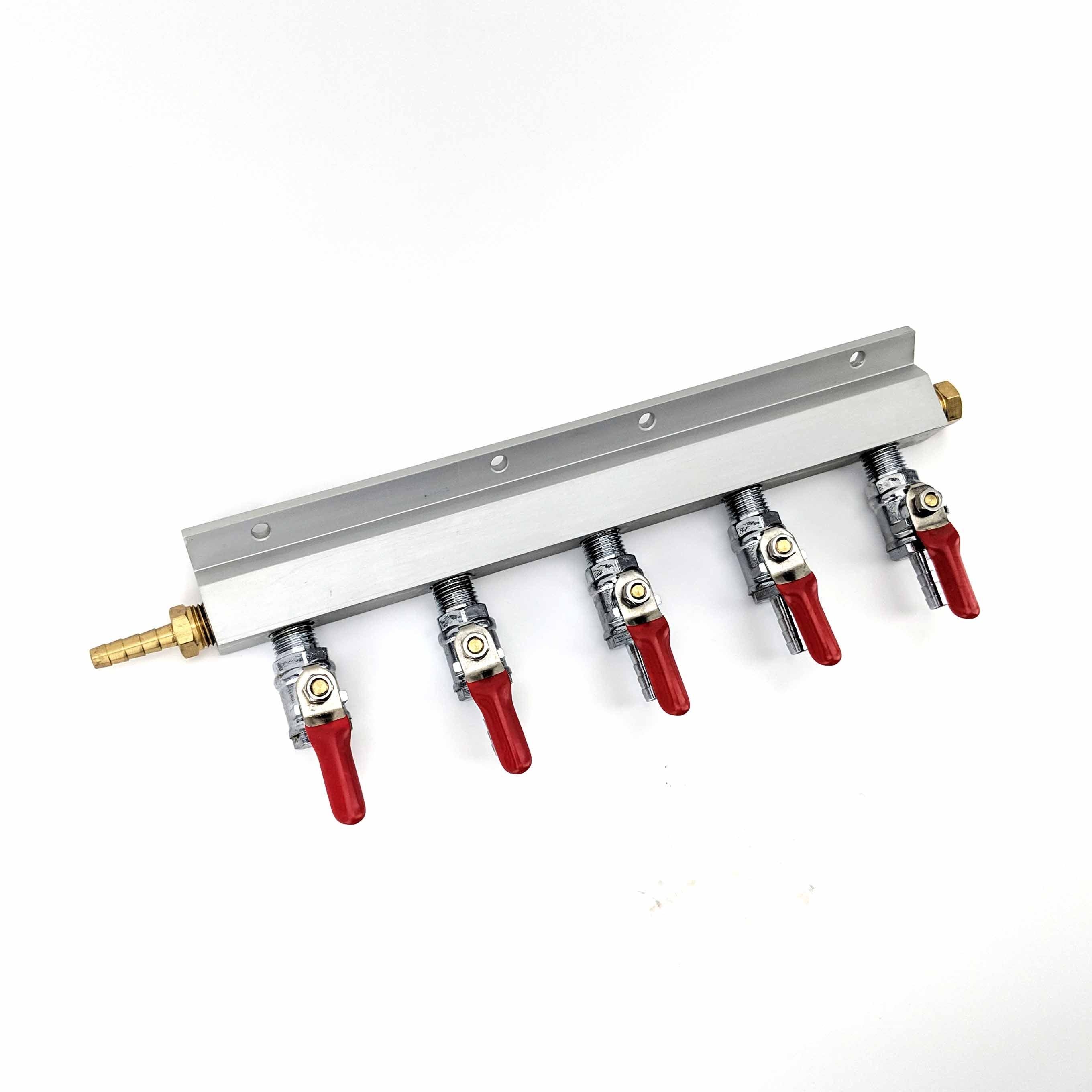 Gas Line Manifold Splitter 5 ways (1/4inch, 6mm Barb) - Image 2