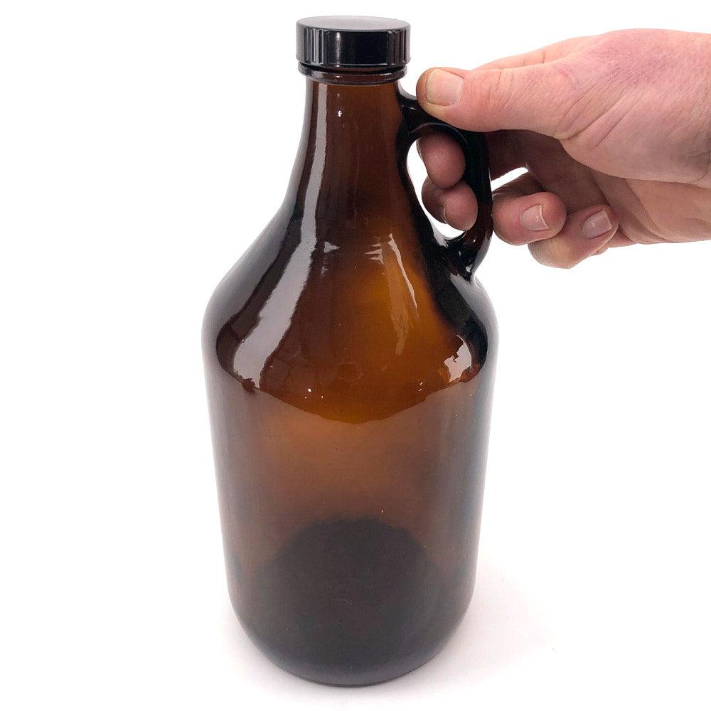 64OZ Glass Growler (1.9L) + Black Plastic Phenolic Resin Cap - Image 4
