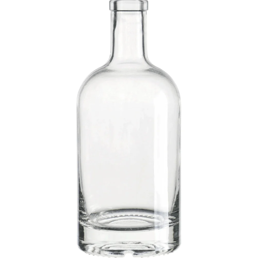750mL Glass Spirit Bottle with Black Synthetic Cork Lid - Image 3