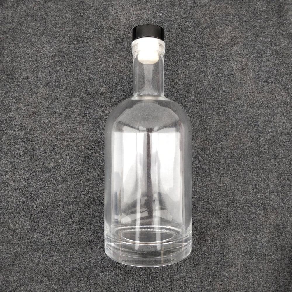 750mL Glass Spirit Bottle with Black Synthetic Cork Lid - Image 6