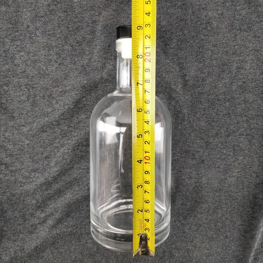 750mL Glass Spirit Bottle with Black Synthetic Cork Lid - Image 7