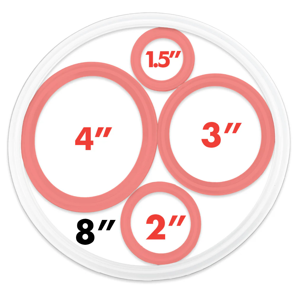 8 inch TC - Flanged Silicone Gasket Seal - Image 2