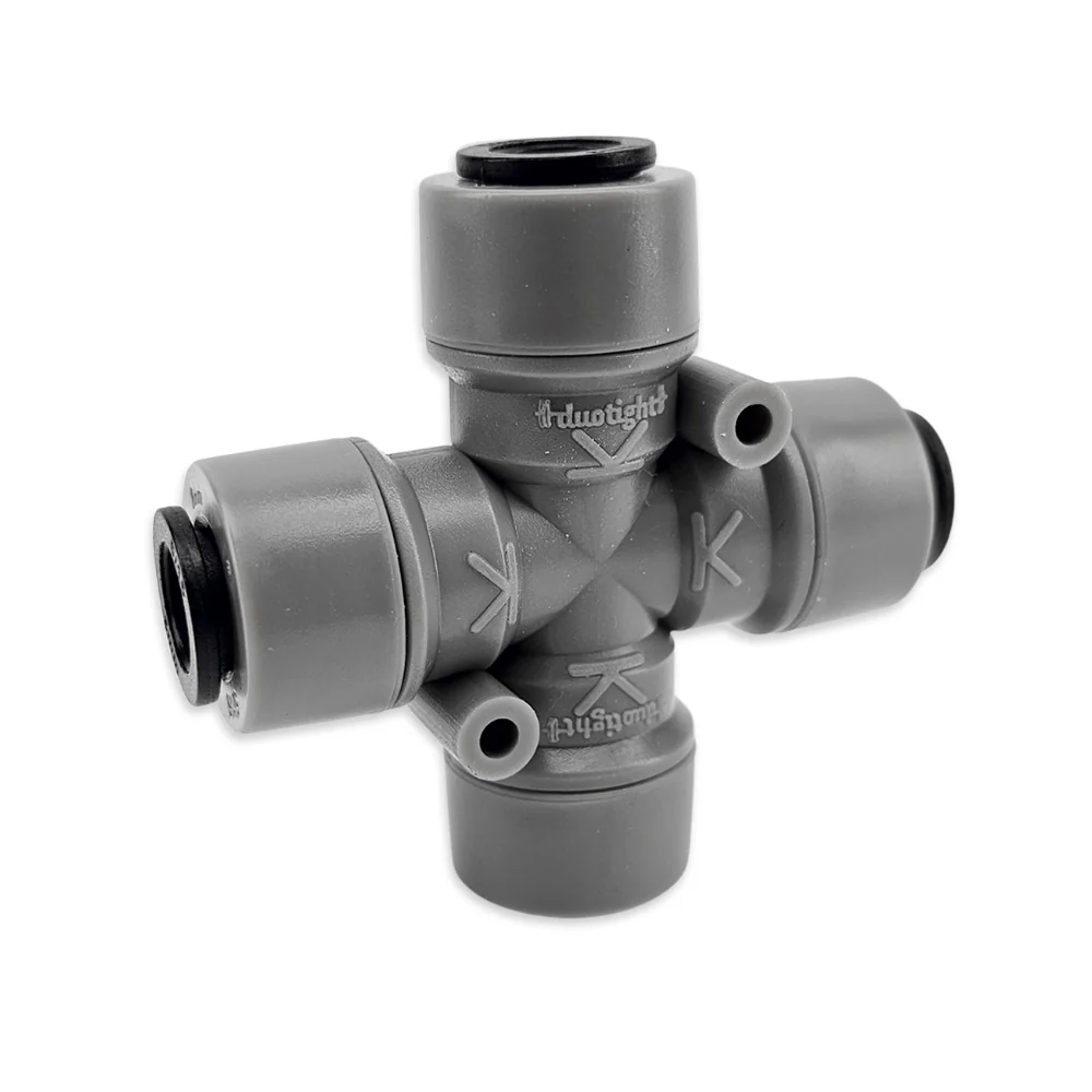 duotight - 8mm (5/16)Female - X Cross Adaptor / Splitter - Image 2