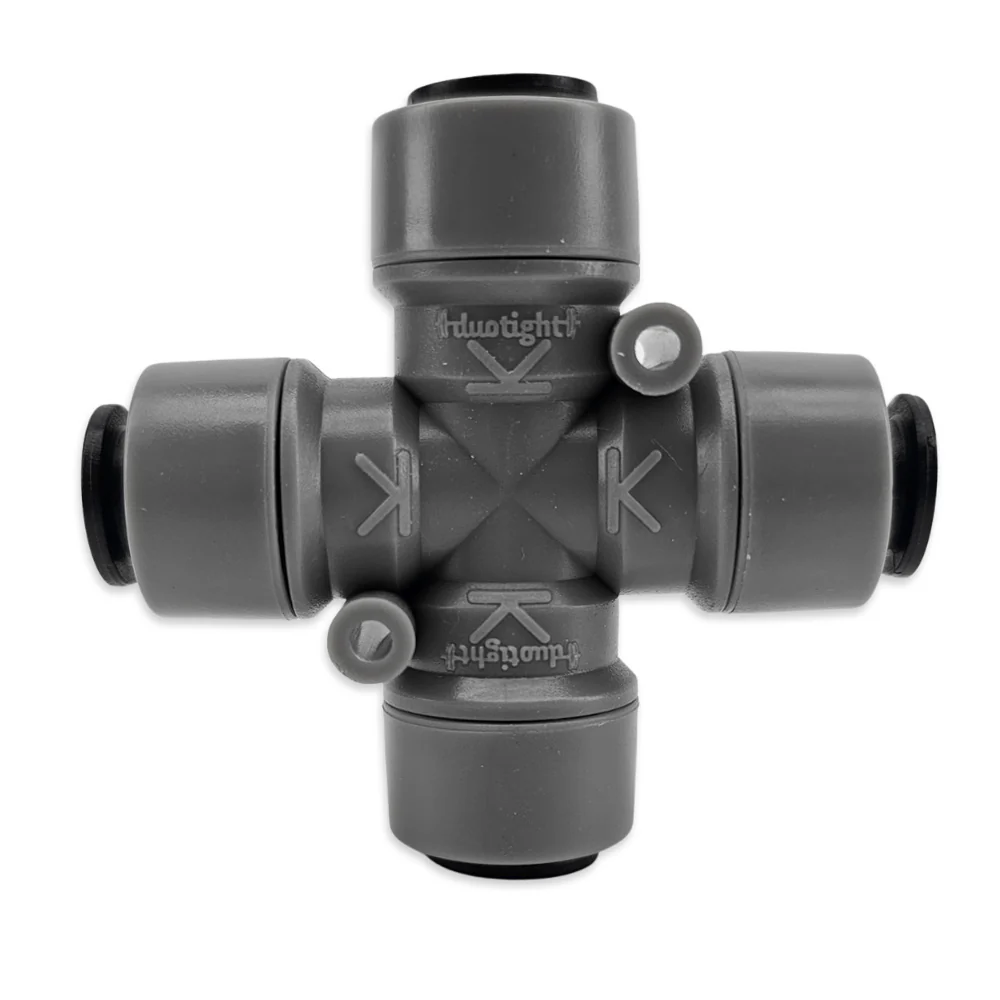 duotight - 8mm (5/16)Female - X Cross Adaptor / Splitter - Image 3