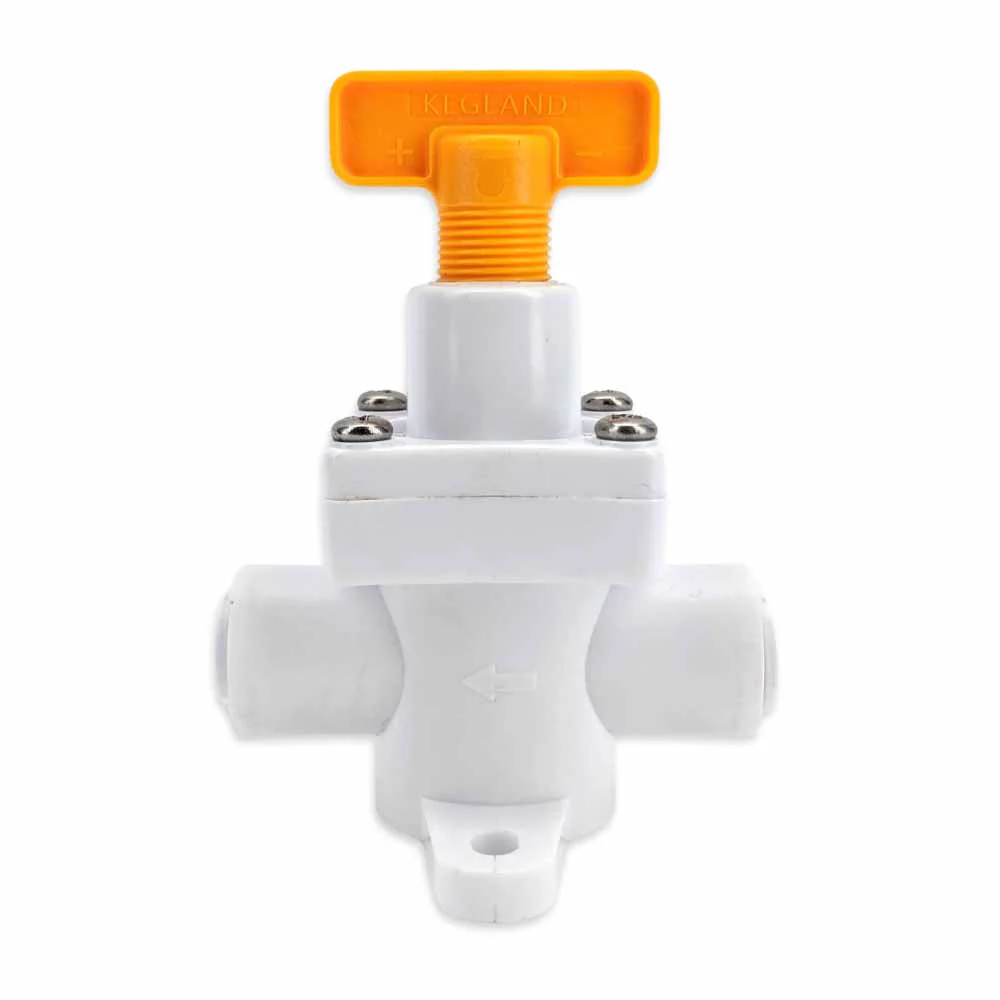 8mm duotight - (No Gauge) Inline Regulator with Yellow Adjustment Handle - Image 2