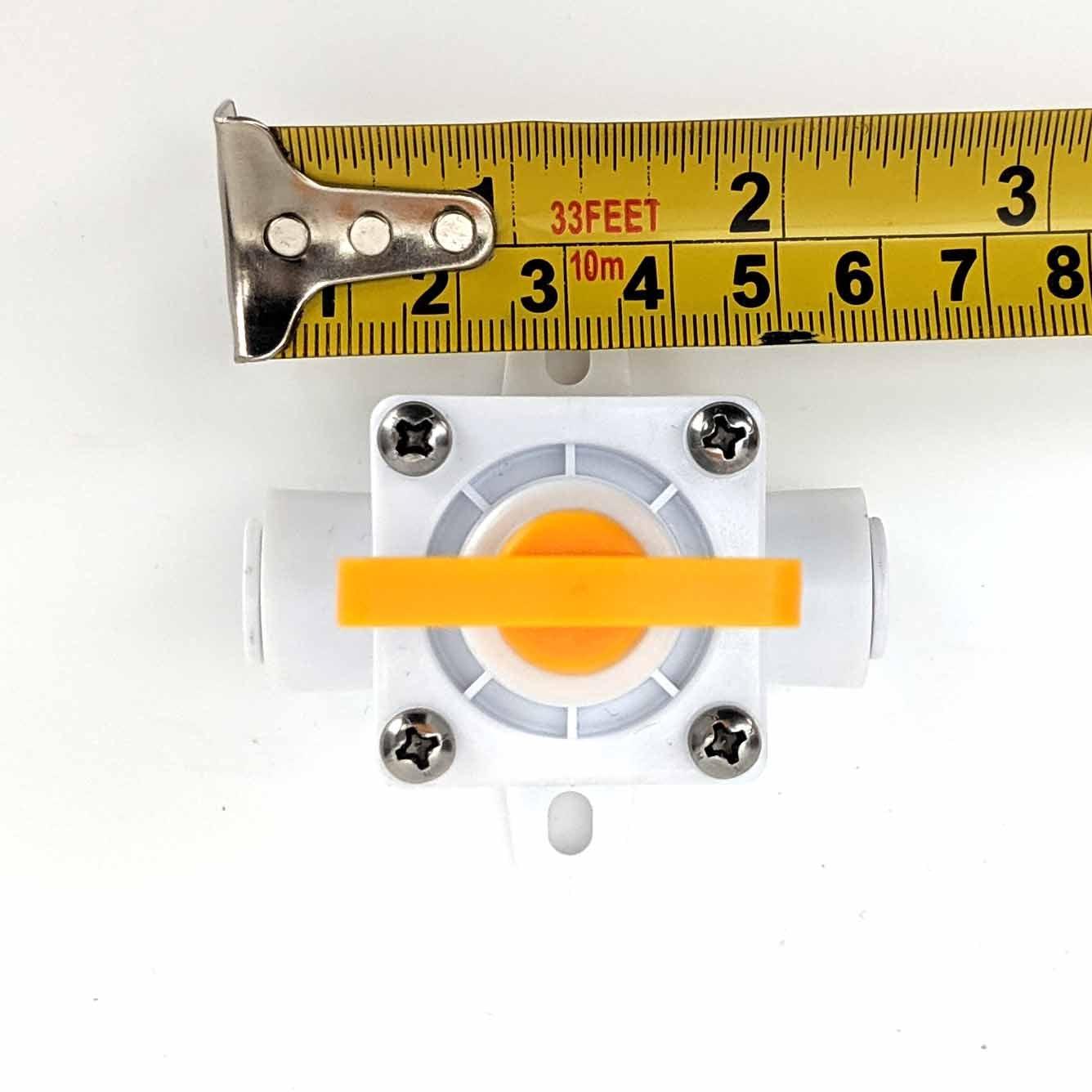 8mm duotight - (No Gauge) Inline Regulator with Yellow Adjustment Handle - Image 4
