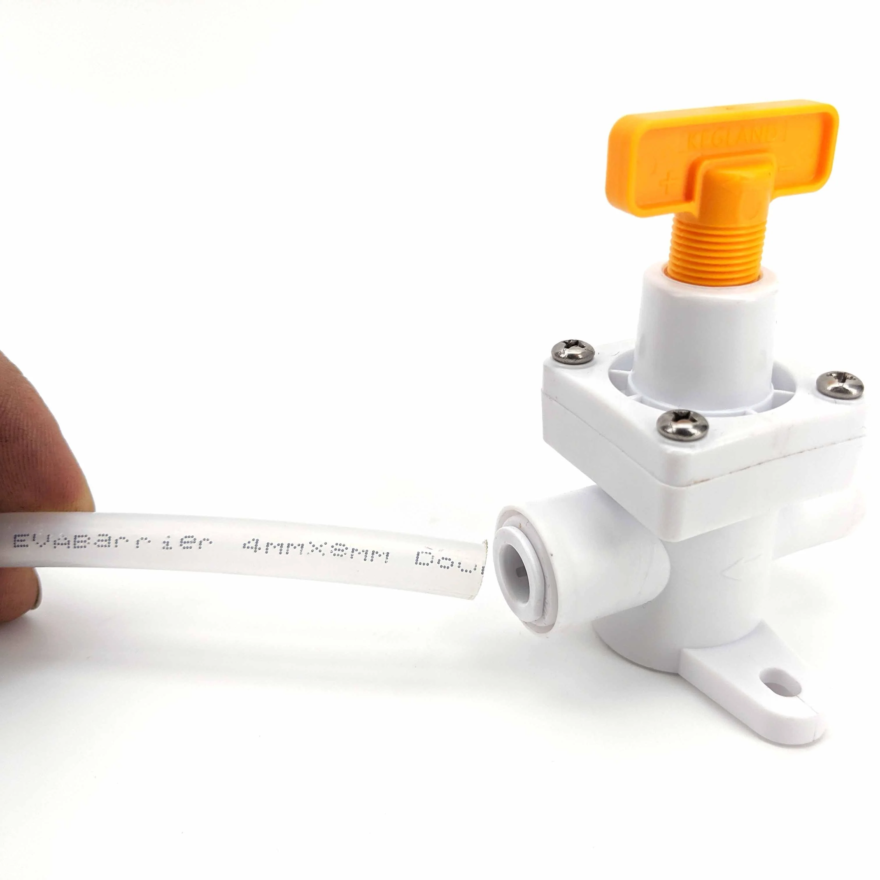 8mm duotight - (No Gauge) Inline Regulator with Yellow Adjustment Handle - Image 6