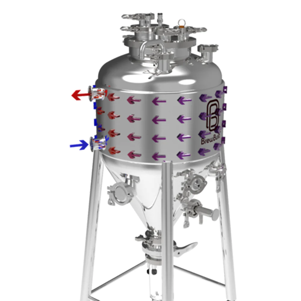 95L BrewBuilt X3 Uni Conical Fermenter - Jacketed Stainless Steel (25gal) - Complete Kit - Image 5