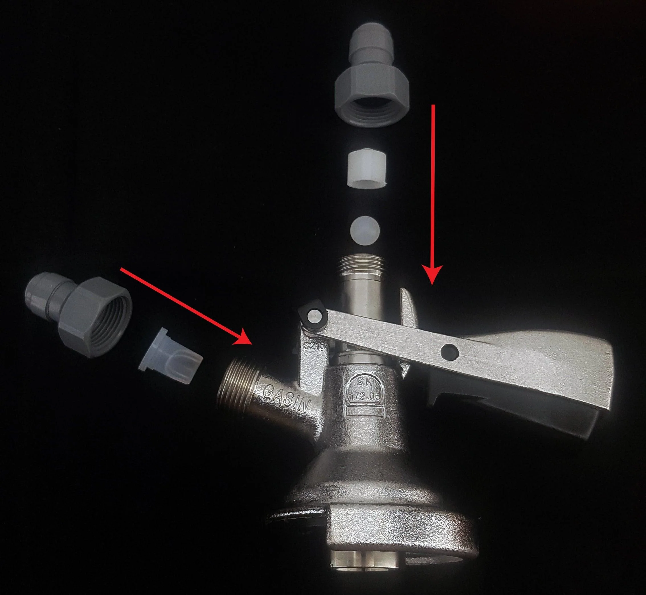 A-Type Keg Coupler with 8mm duotight Push-Fit - Image 3