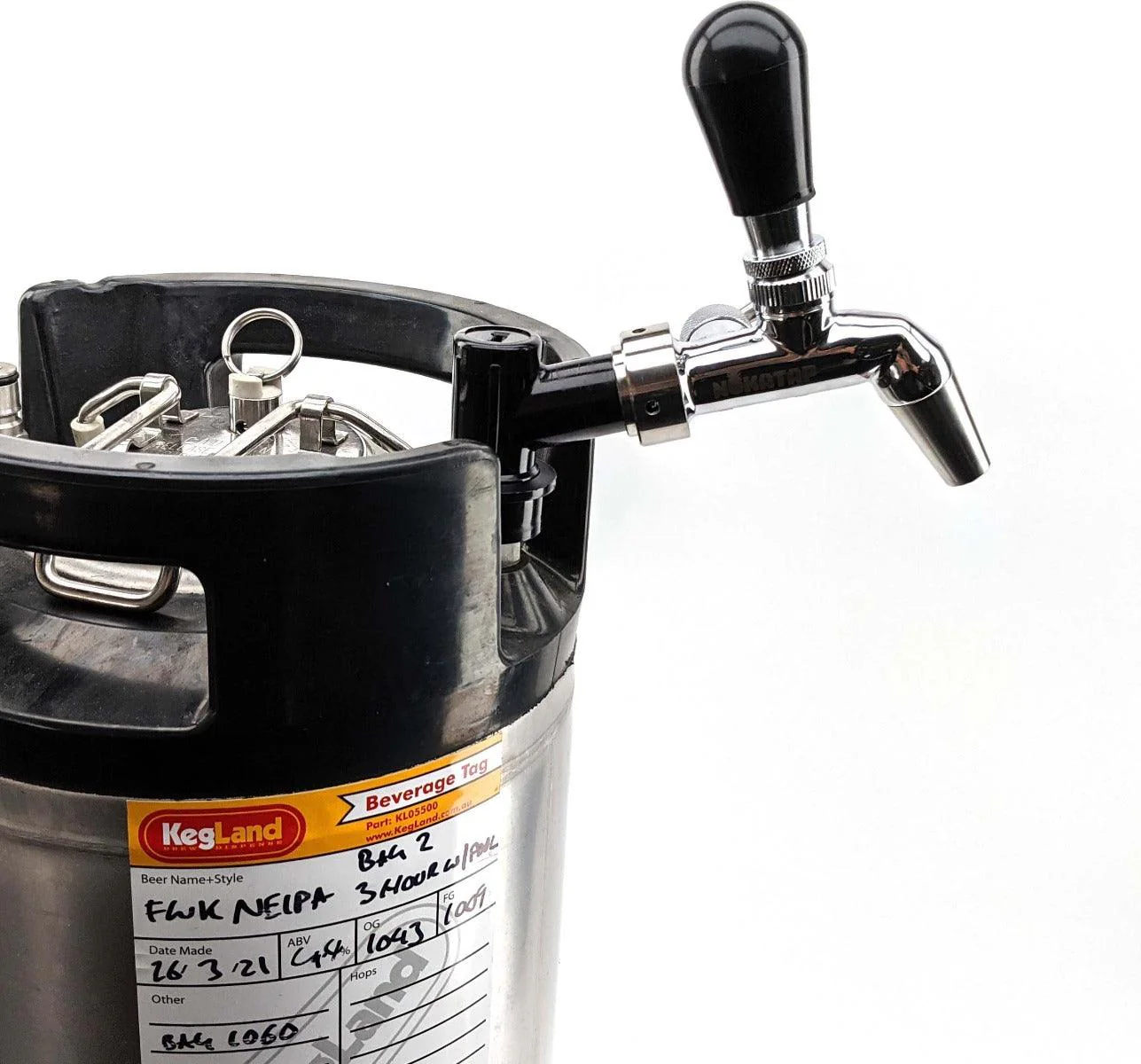Ball Lock Disconnect (Black/Liquid) - With Integrated Tap Shank & Collar - Image 5