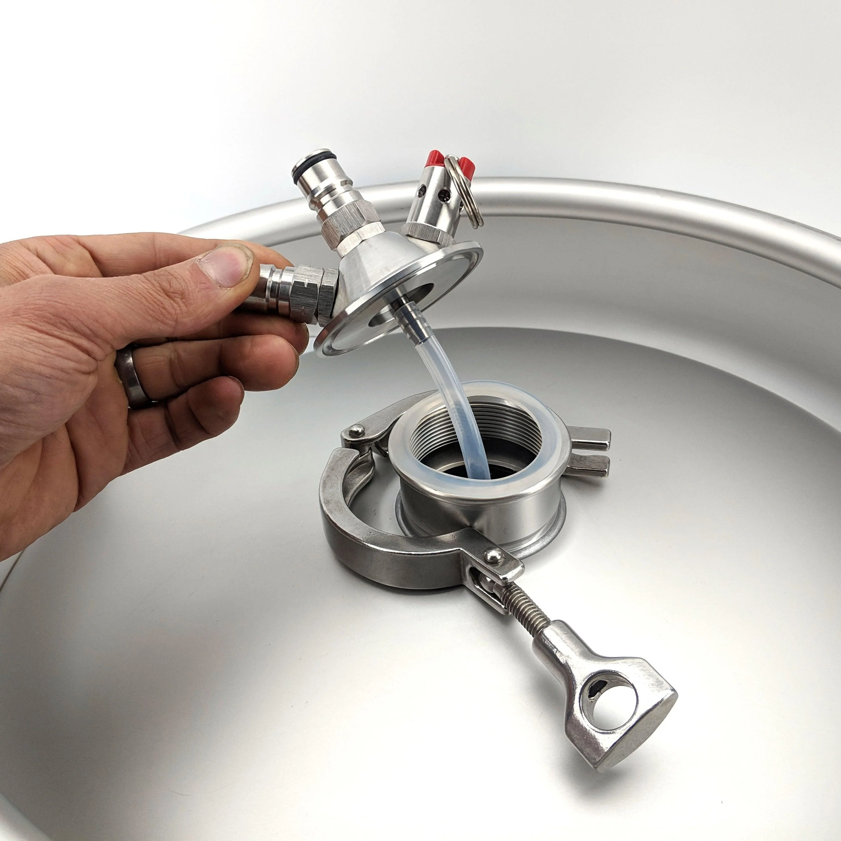 Ball Lock Tapping Head to 2 Inch TC (Commercial Keg Adaptor) - Image 3