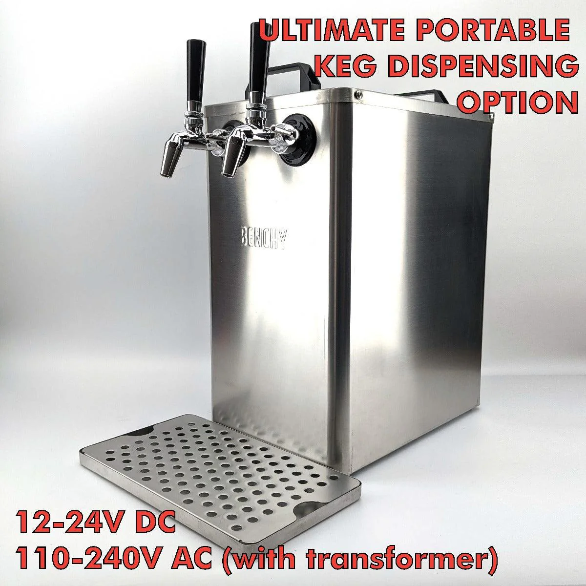 Benchy - Carbon - Double Taps Bench Top Keg Dispenser (Stainless FC  Taps)12v/ 24v/240V - Image 3