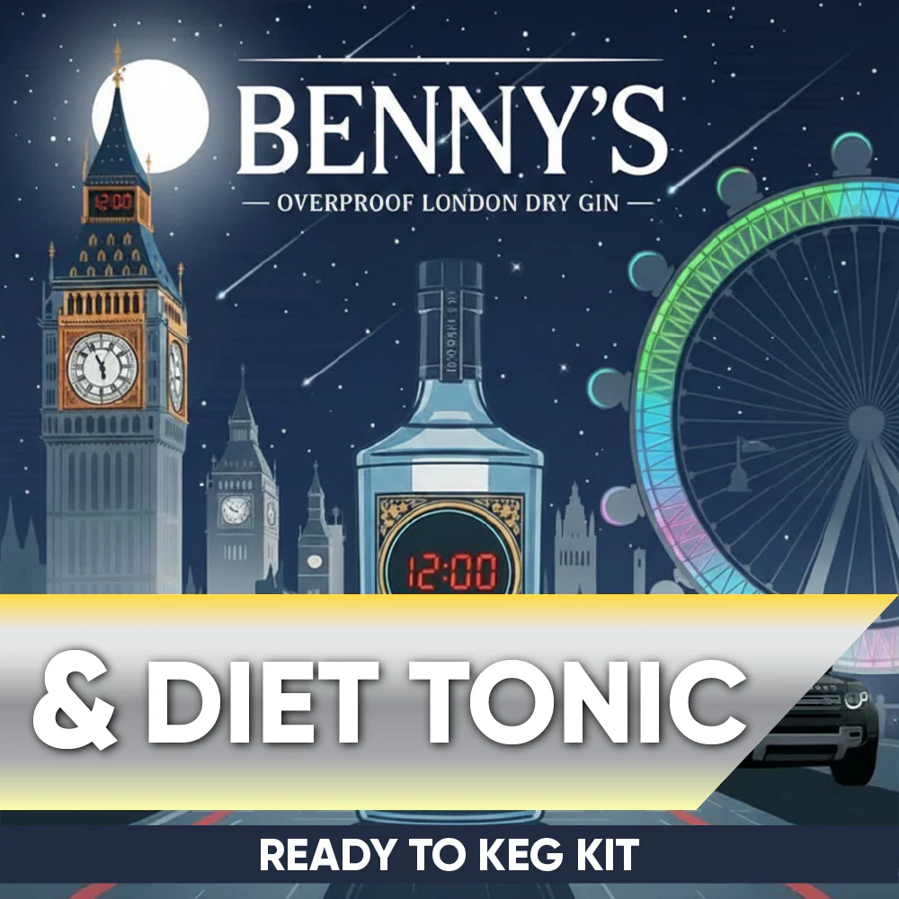 Benny's London Dry Gin and Diet Tonic - Ready to Keg Kit - Image 2