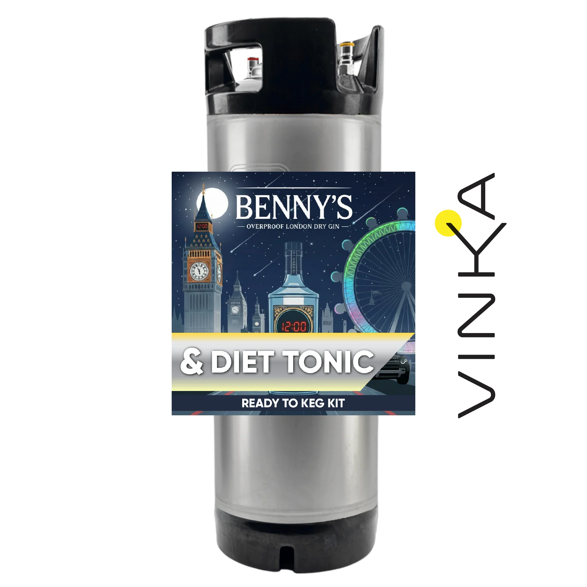 Benny's London Dry Gin and Diet Tonic - Ready to Keg Kit - Image 5