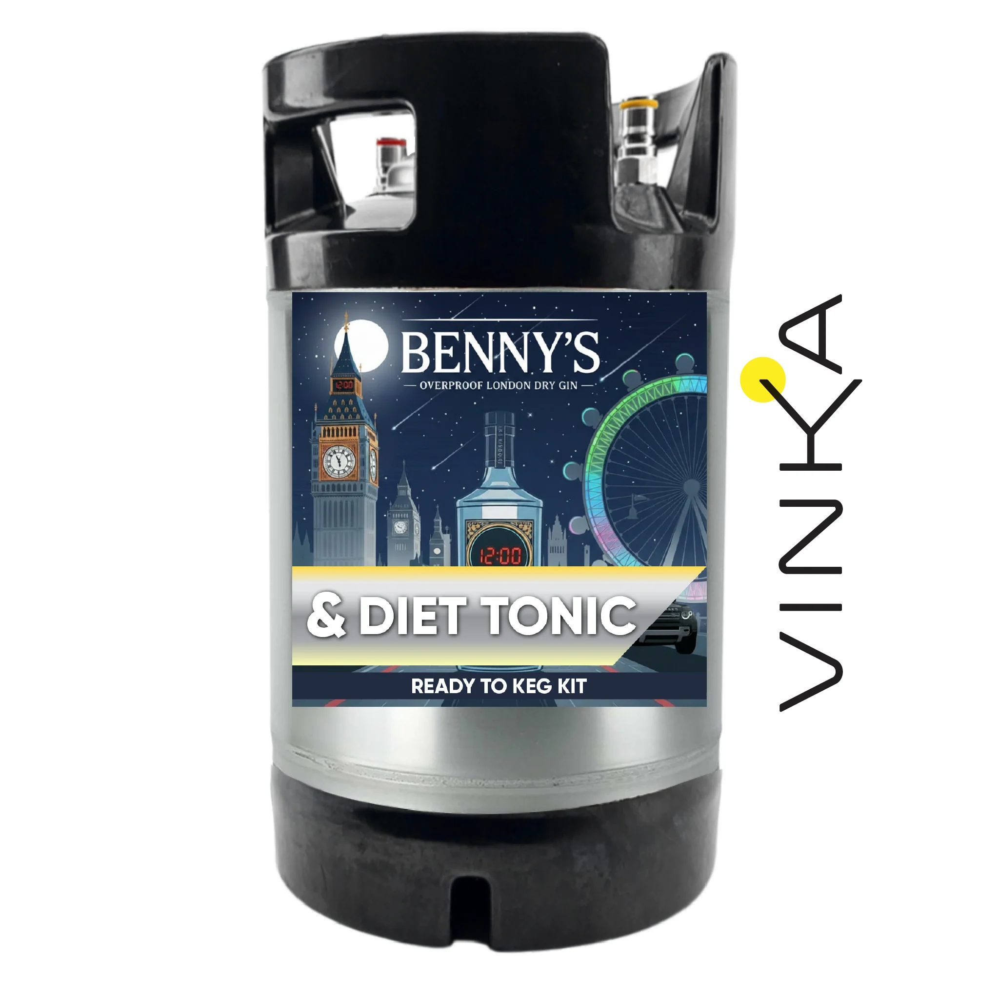 Benny's London Dry Gin and Diet Tonic - Ready to Keg Kit - Image 6