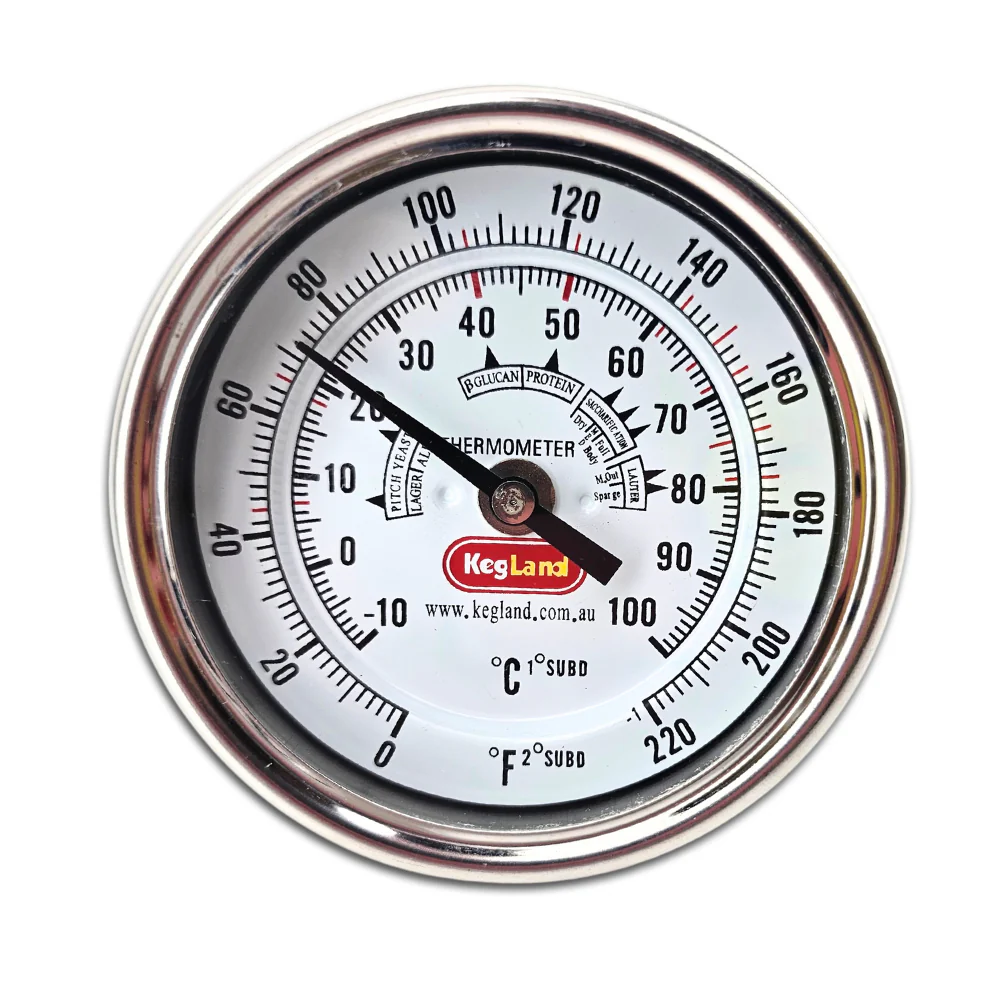 Bi-Metal 3 Inch Dial Weldless Thermometer - Short Stem - Image 3