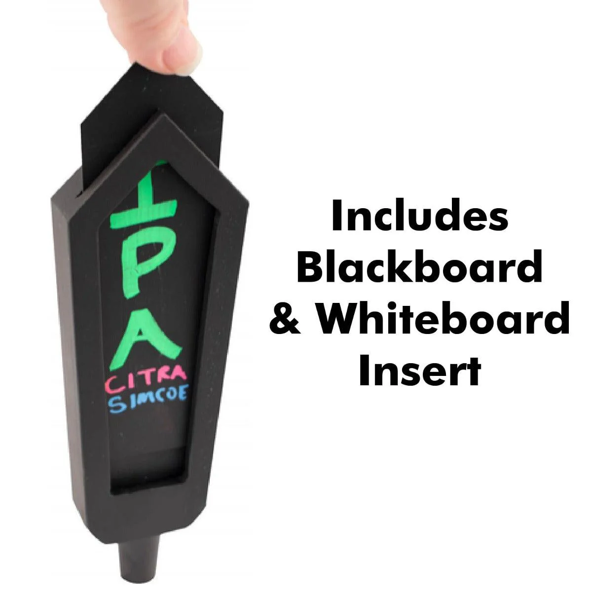 Bishop Tap Handle for Recipe Kits (Clear Lense for Paper, Blackboard Sticker, Whiteboard Sticker) - Image 2