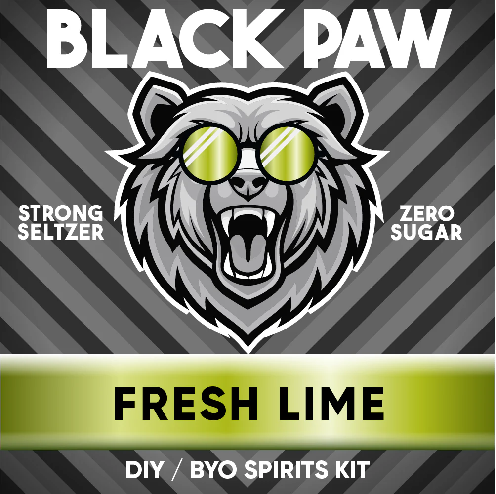 Black Paw Fresh Lime Hard Seltzer - Zero Sugar - DIY ~ BYO Spirits Keg Kit - Image 2