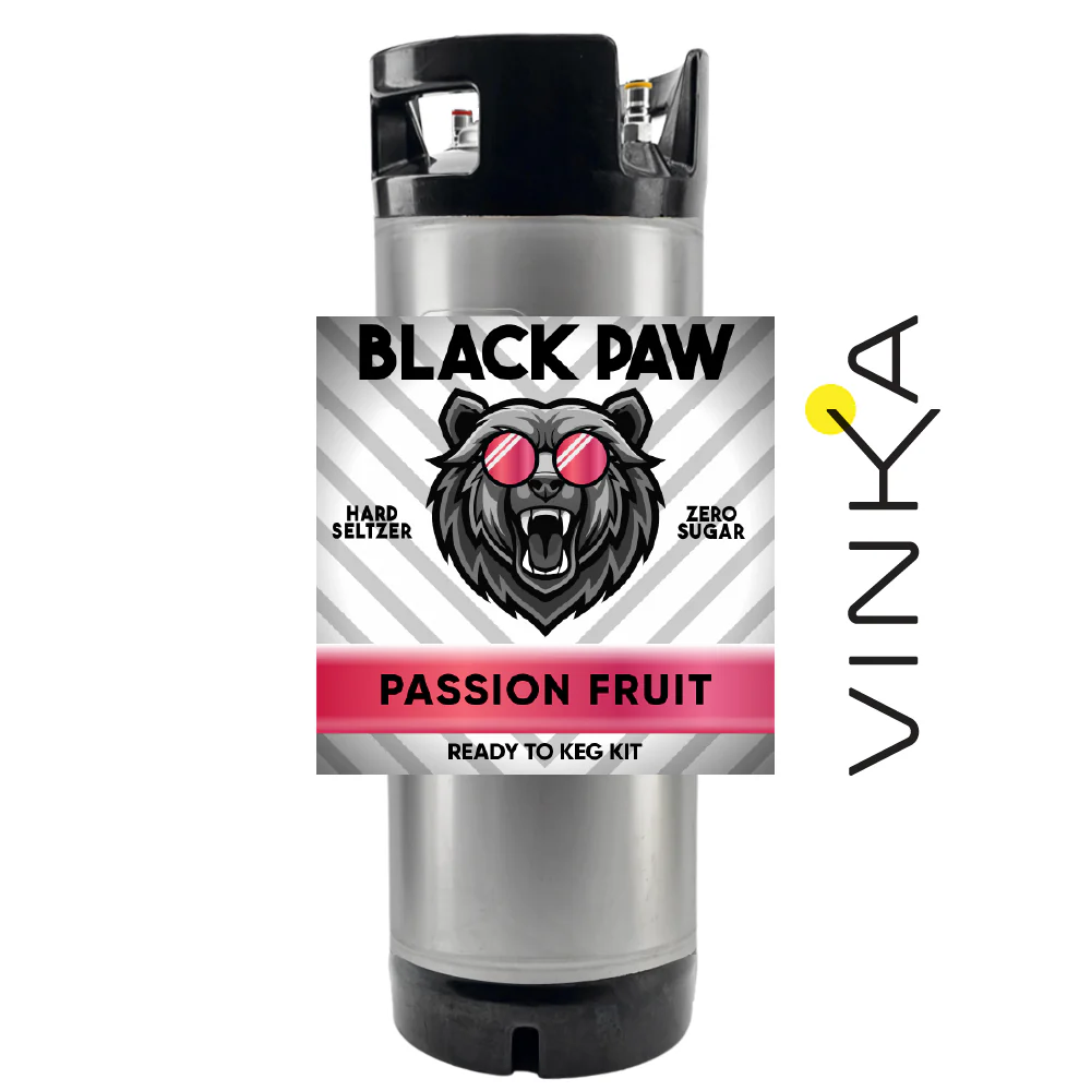 Hard Black Paw Passionfruit Seltzer - Zero Sugar - Ready to Keg Kit - Image 3