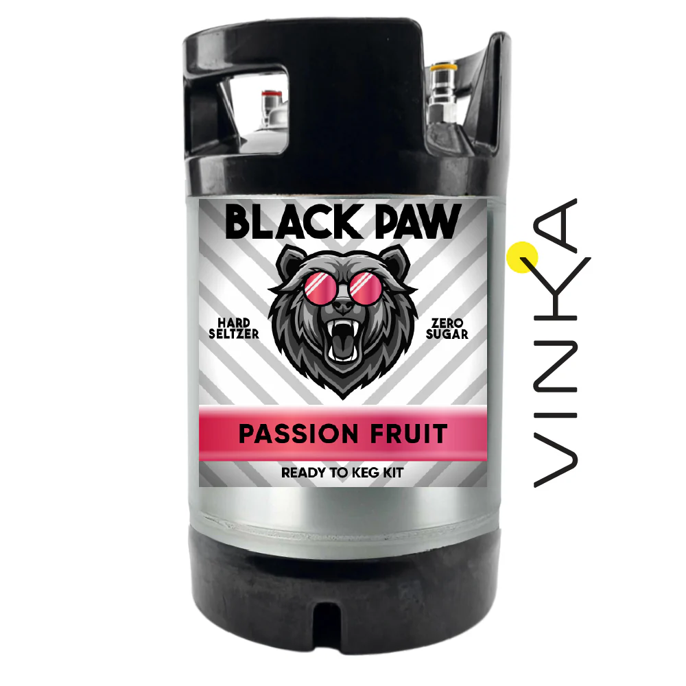 Hard Black Paw Passionfruit Seltzer - Zero Sugar - Ready to Keg Kit - Image 4