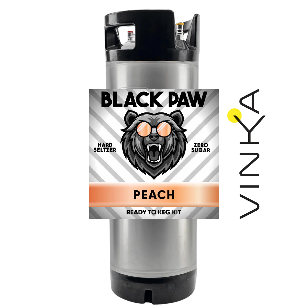 Hard Black Paw Peach Seltzer - Zero Sugar - Ready to Keg Kit - Image 3