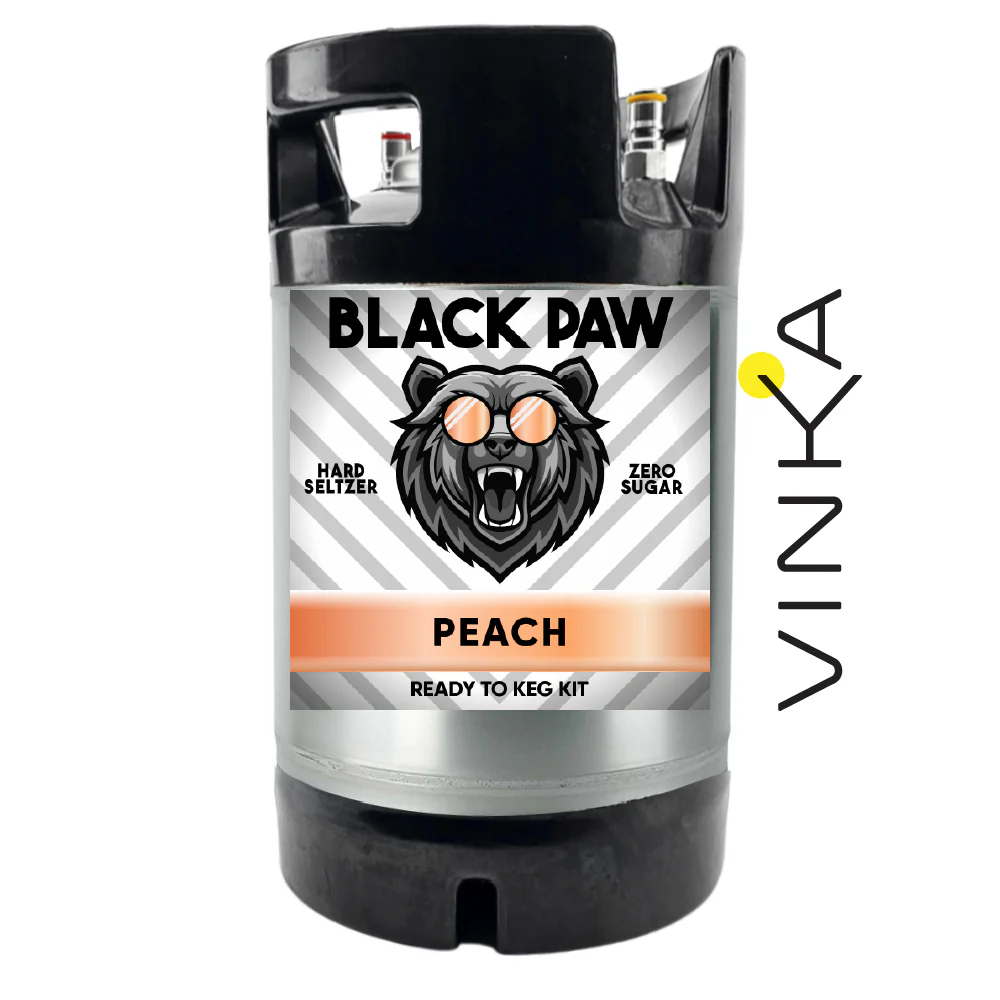 Hard Black Paw Peach Seltzer - Zero Sugar - Ready to Keg Kit - Image 4