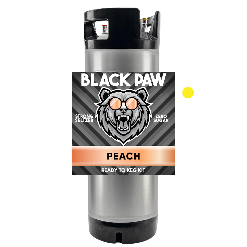 Hard Black Paw Peach Seltzer - Zero Sugar - Ready to Keg Kit - Image 5