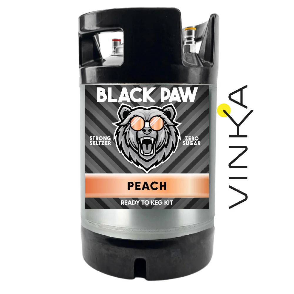 Hard Black Paw Peach Seltzer - Zero Sugar - Ready to Keg Kit - Image 6