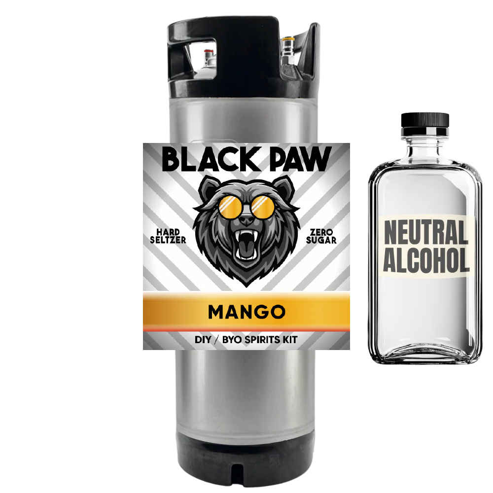 Black Paw Mango Hard Seltzer - Zero Sugar - DIY ~ BYO Spirits Keg Kit - Image 3