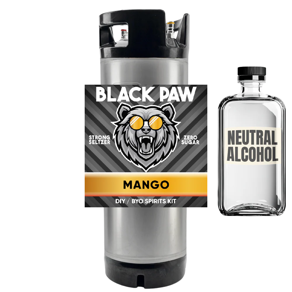 Black Paw Mango Hard Seltzer - Zero Sugar - DIY ~ BYO Spirits Keg Kit - Image 5