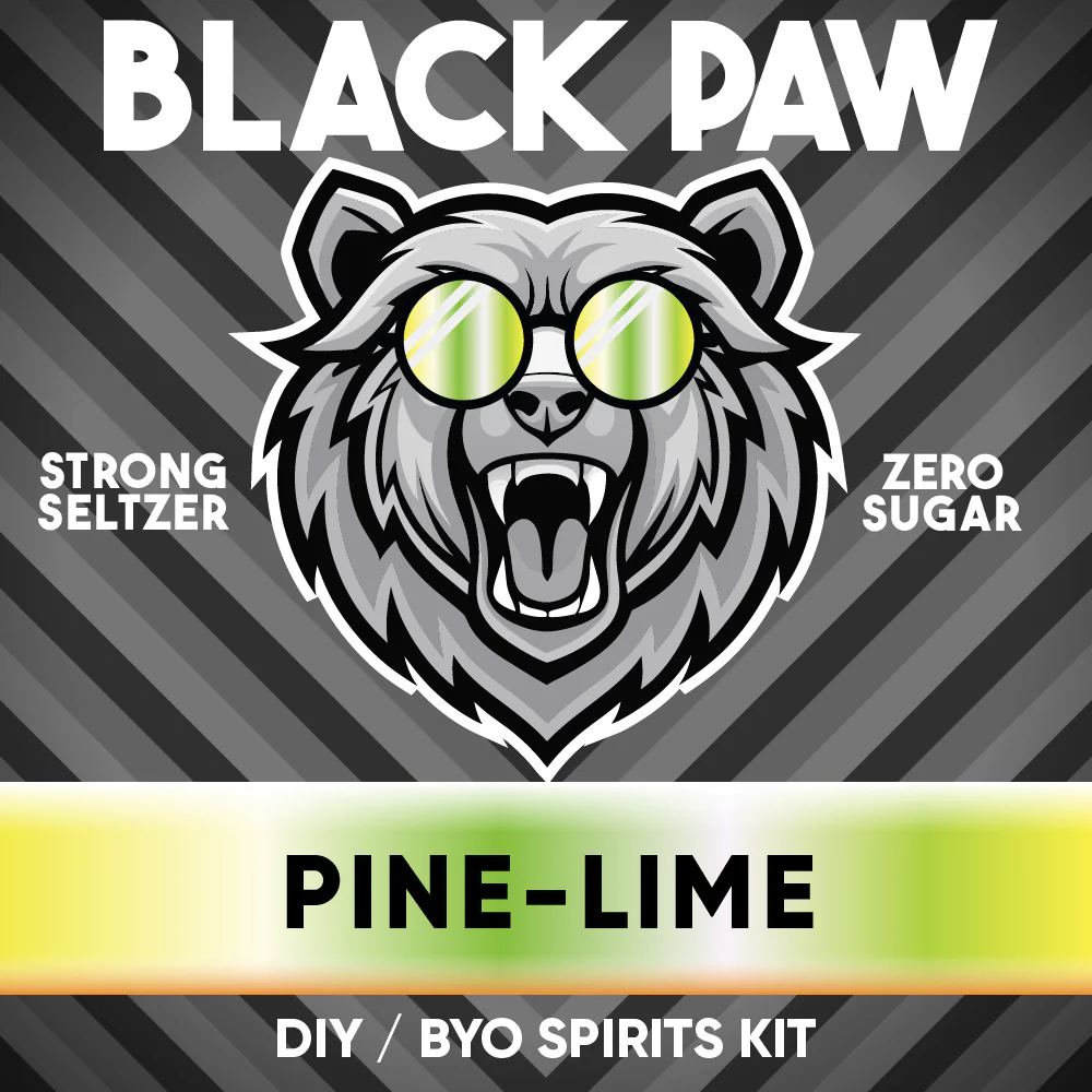 Black Paw Pine Lime Hard Seltzer - Zero Sugar - DIY ~ BYO Spirits Keg Kit - Image 2