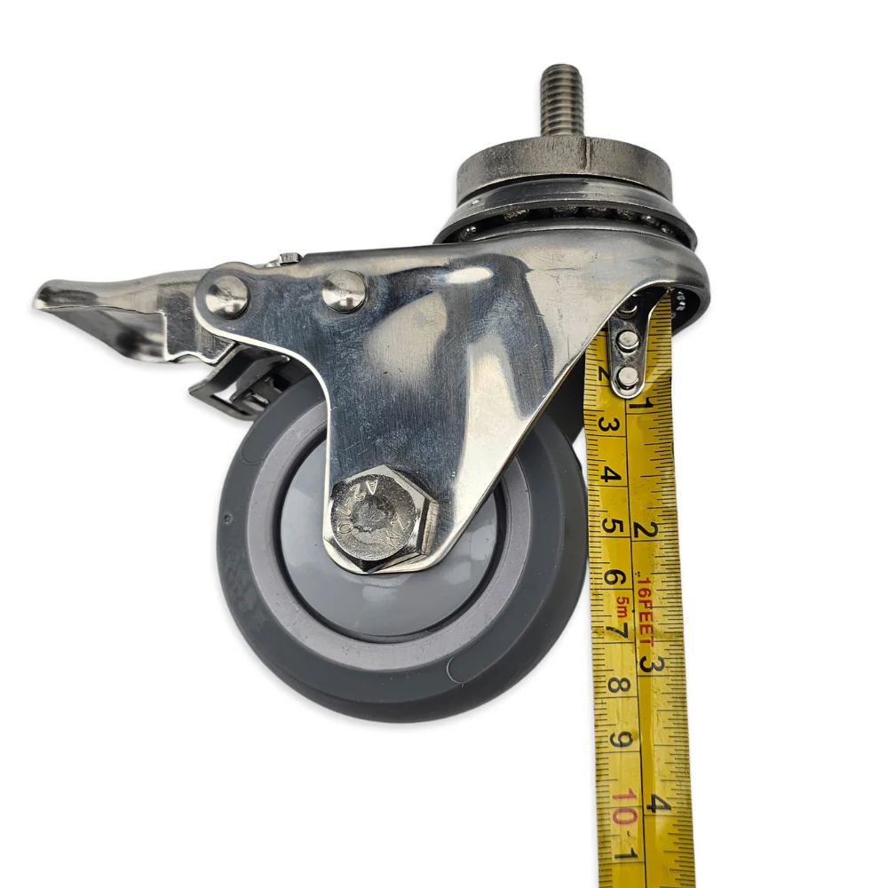 BrewBuilt X Series - 3 Inch SS TPR Caster Wheel Set - Image 4