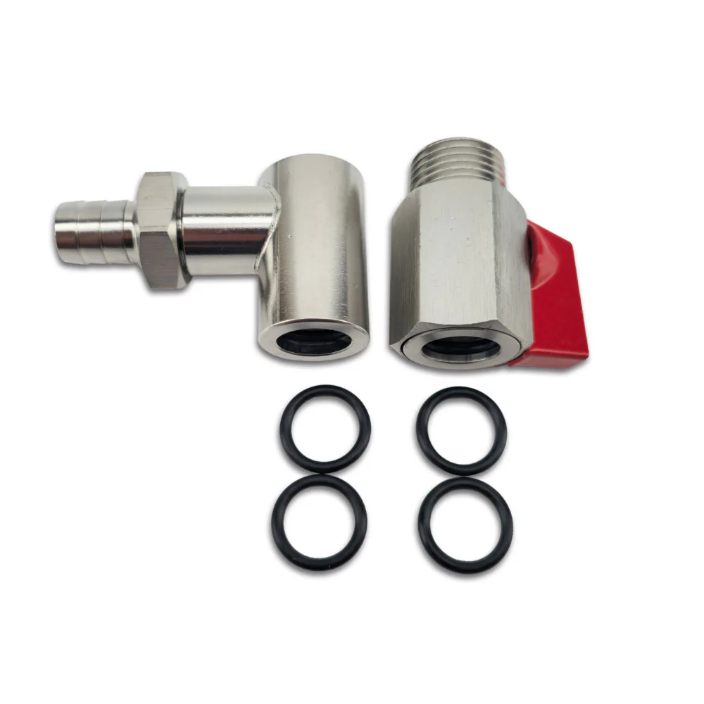 BrewZilla Sight Glass Stainless Steel Connection Kit (Ball valve & Elbow) - Image 3