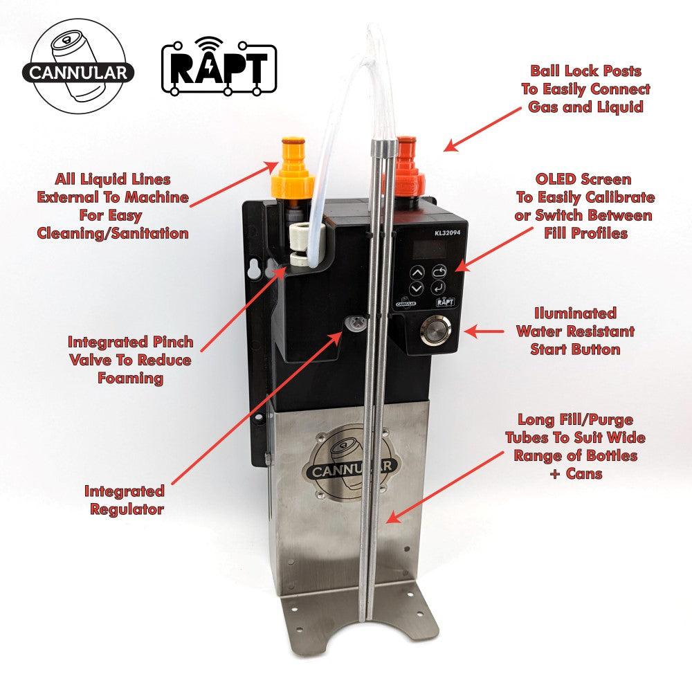 RAPT Cannular Can and Bottle Filler for Fast Wine, Beer, Bottles and Can Filling - Image 5