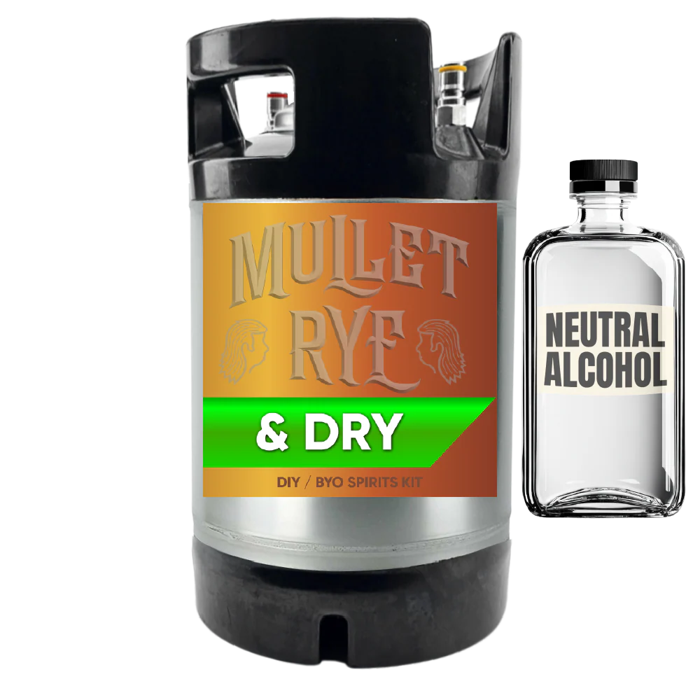Mullet Rye and Dry (Rye Whiskey) - DIY ~ BYO Spirits Keg Kit - Image 3