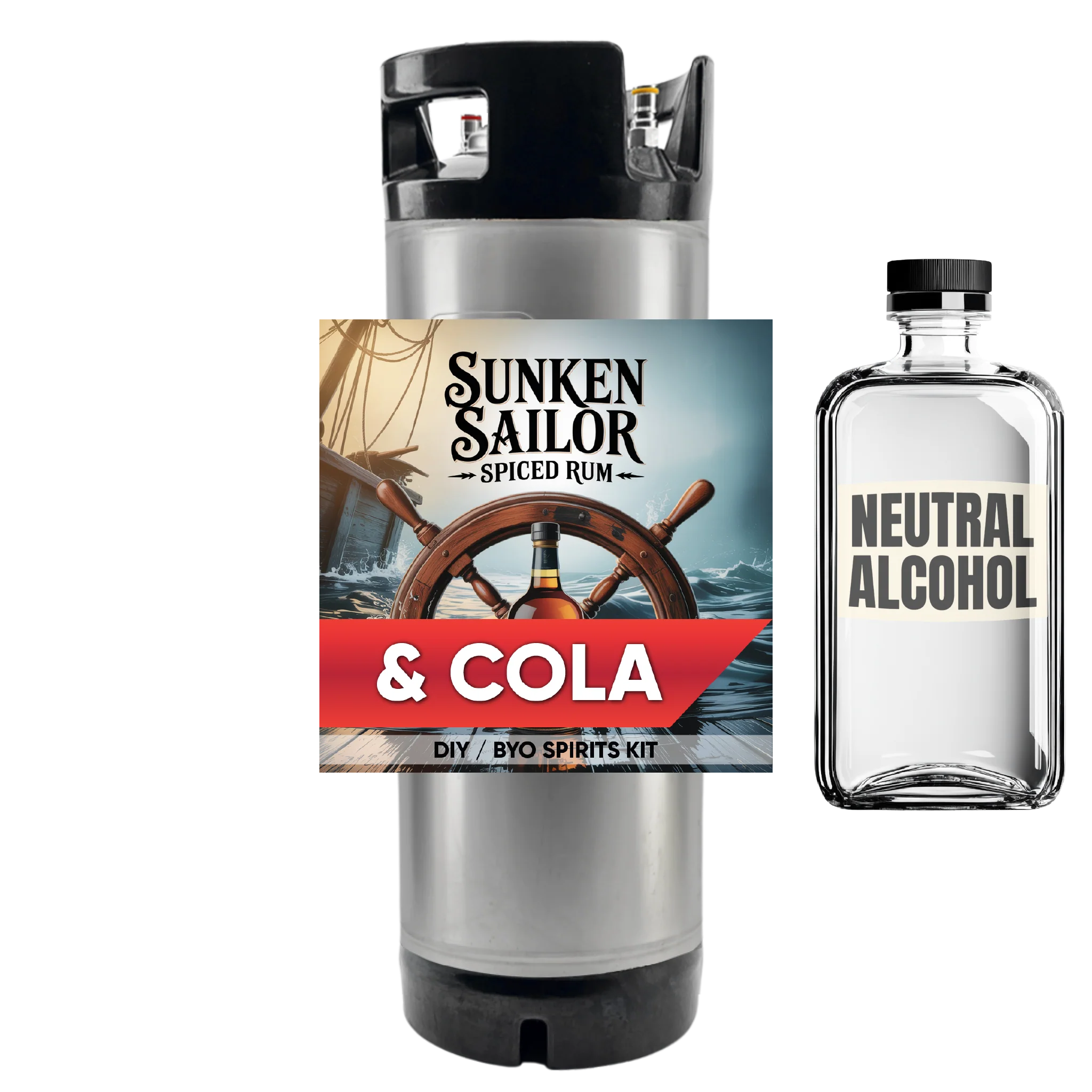 Sunken Sailor Spiced Rum and Cola - DIY ~ BYO Spirits Keg Kit - Image 2