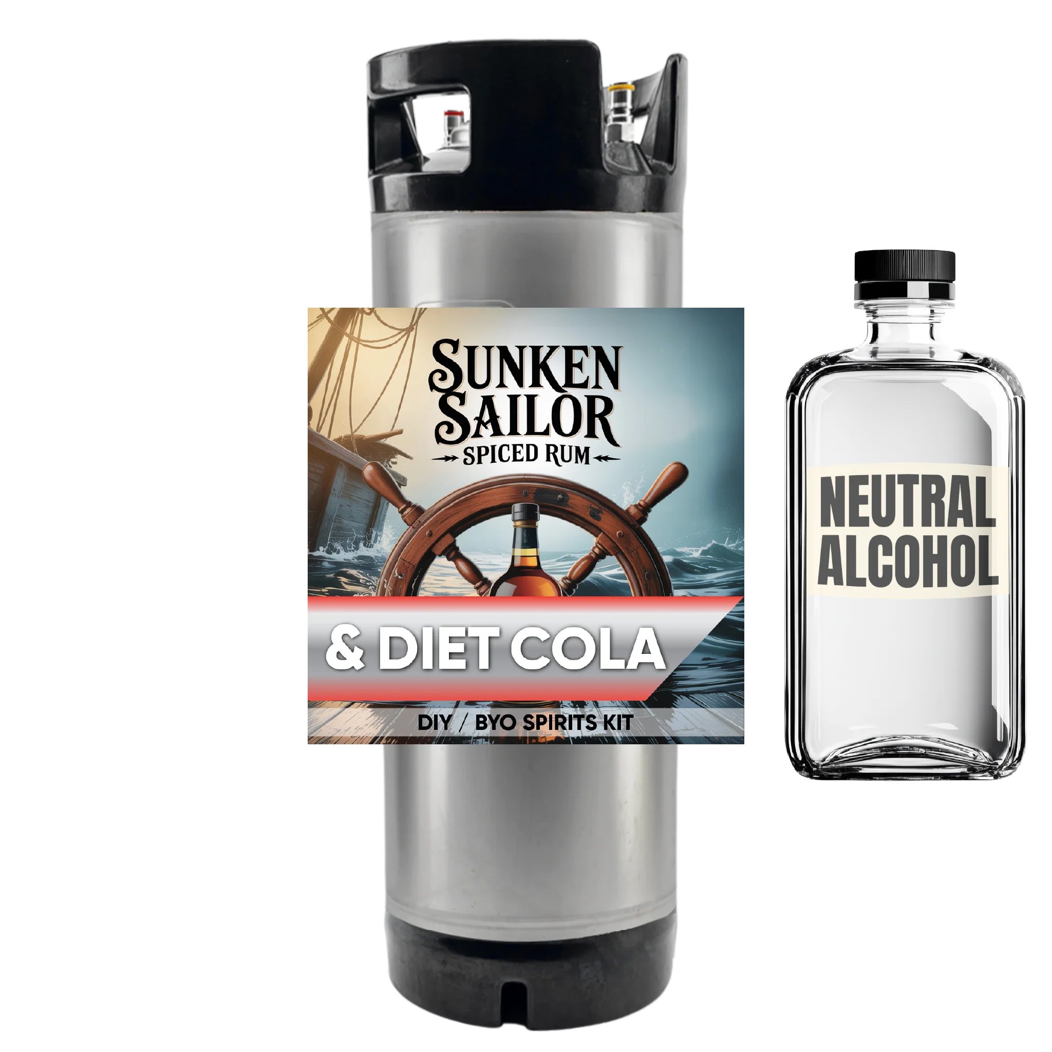 Sunken Sailor Spiced Rum and Diet Cola - DIY ~ BYO Spirits Keg Kit - Image 2